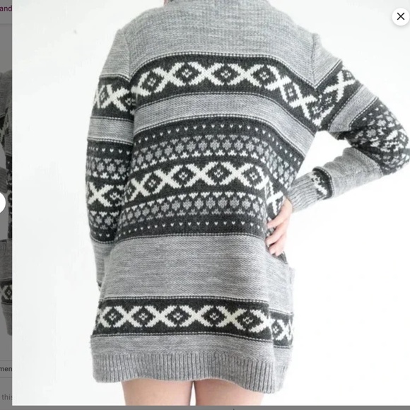 SANSARA Wool blend knit cardigan sweater Small oversized fit - Picture 4 of 13